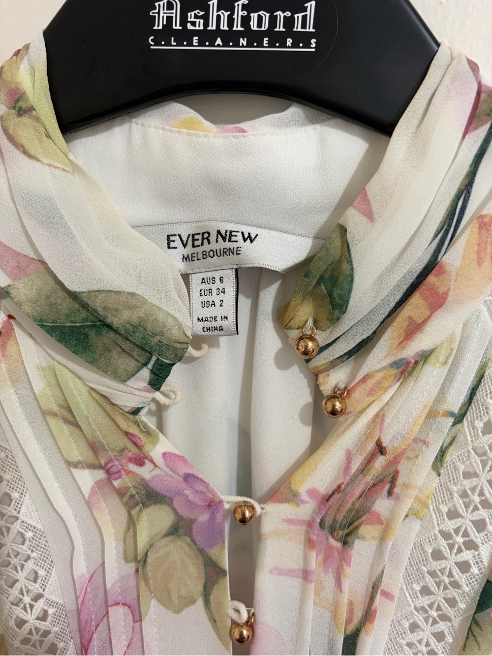 Ever New White Floral Maxi Dress with Pink & Green Print - Picture 9 of 9